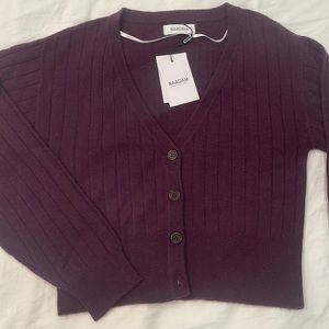 NAADAM Purple Women's Cardigan Sweater